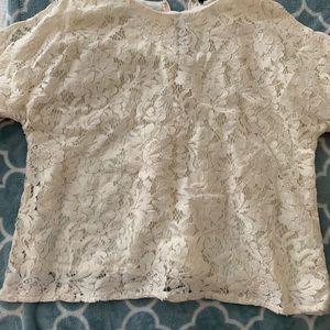 White lace long sleeve top- NEVER WORN